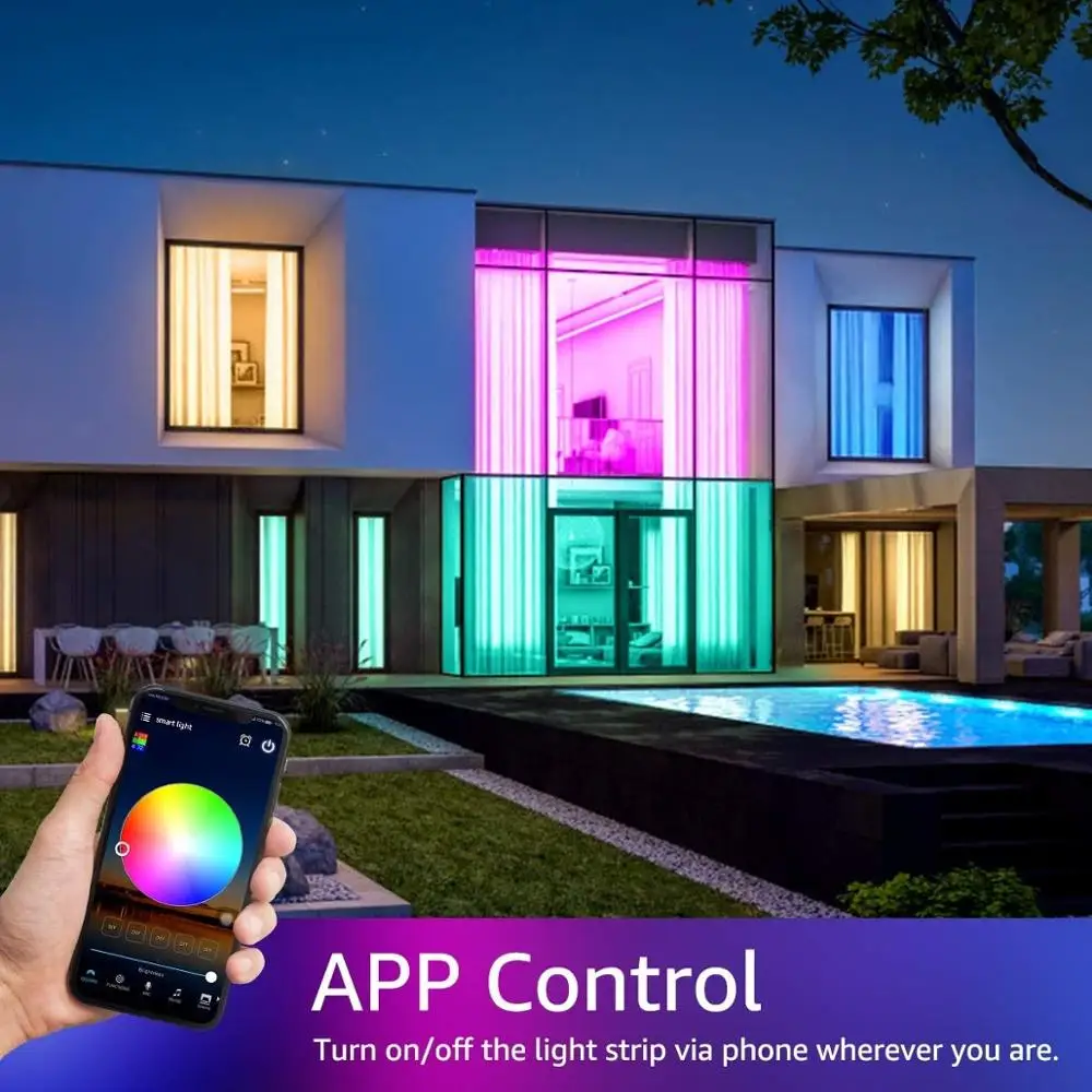 12 В 5050 WIFI RGB Светодиодная лента 5 м/рулон 10 гибкая полный цвет управление ler музыка