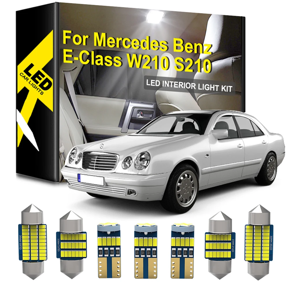 

Комплект светодисветильник для салона Mercedes Benz E class W210, S210, E220, E240, E270, E300, E320, E420, E320, E430, KAMMURI, 17 шт.