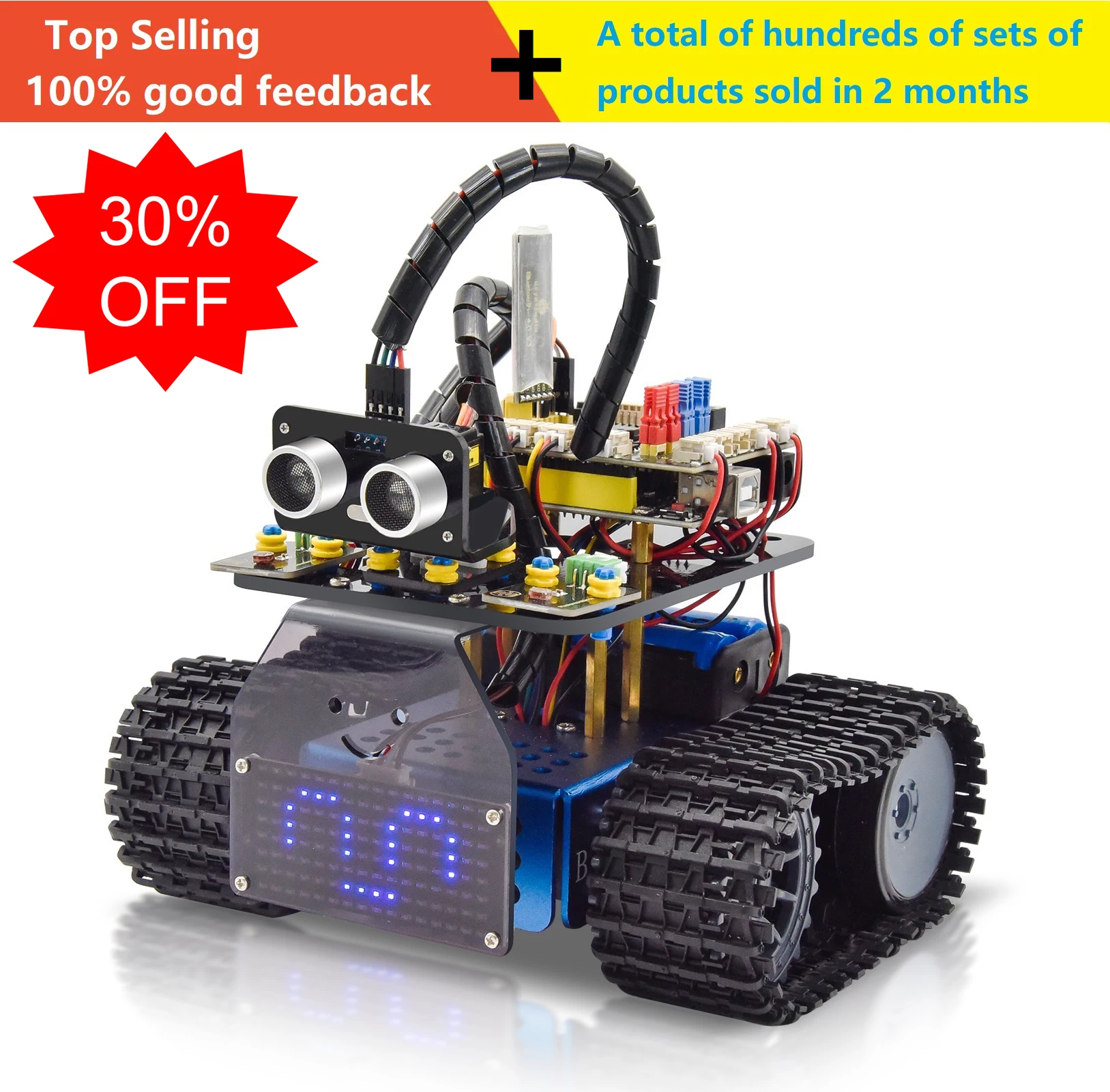 Newly Version! Keyestudio Mini Tank Robot Car V3.0 For Arduino Robot Car Kit DIY Electronic Kit STEM Kids Programmable Toys