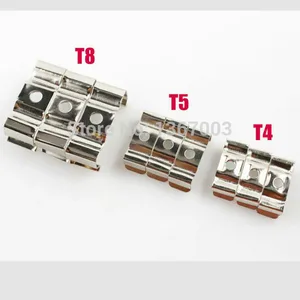 20 шт. 100 T8 T5 T4 Светодиодная трубка флуоресцентная держатель металлический зажим T8 кронштейн Соединительный зажим для осветительных приборов