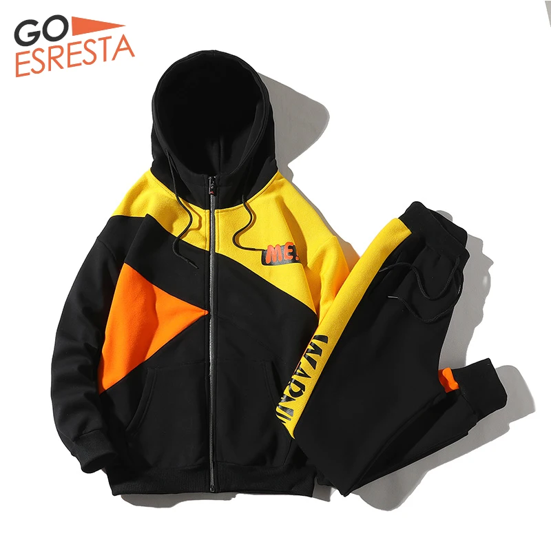 Новинка 2020 мужской костюм GOESRESTA из 2 предметов с длинным рукавом повседневный