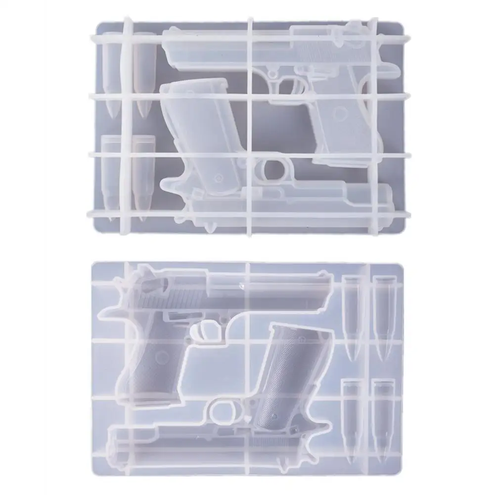 

DIY Pistol Shape Epoxy Resin Silicone Mold 3D Gun Toy Mould