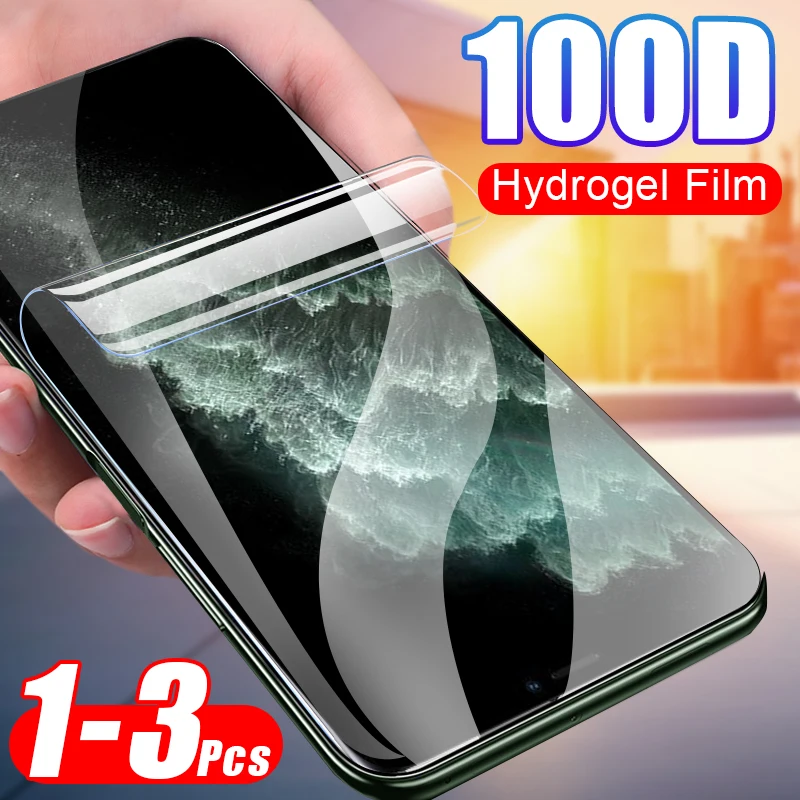 3 шт. 100D изогнутая Гидрогелевая мягкая пленка для iphone 11 pro XS max XR X 6 6s 7 8 plus