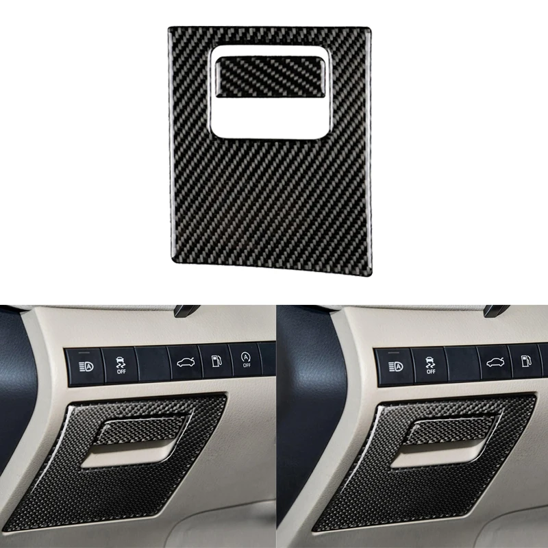 

Carbon Fiber Co-pilot Storage Box Glove Box Handle Sticker Fit for Toyota Camry 2018 2019