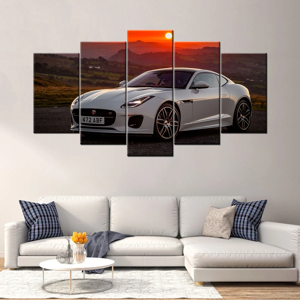 

Modular Pictures Wall Art HD Prints 5 Pieces Jaguar F-Type Supercar Canvas Painting Home Bedside Decor Modern Artwork Poster
