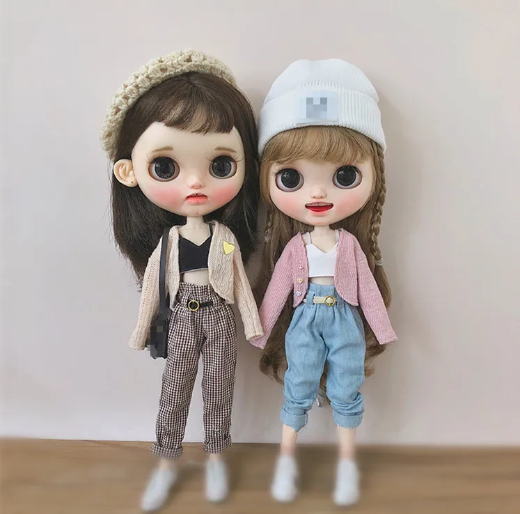 Новые кукла 1/6 брюки blyth жилет ob24 кардиган кукольный наряд(Fit blyth, ob24, pullip, azone, licca, ICY, кукла 1/6
