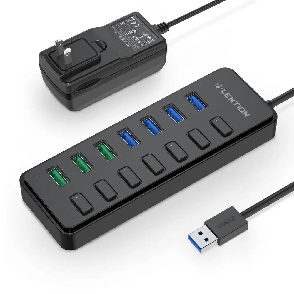 USB-концентратор с питанием 7-портовый 3.0 4-портовым USB-концентратором +3 USB-порт
