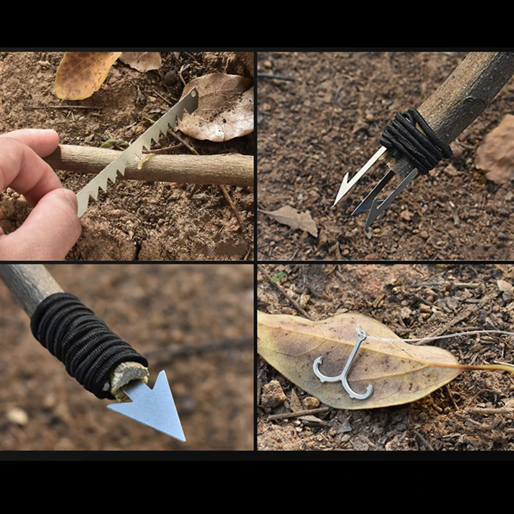 

22 in 1 Fishing Gear Hook Card Outdoor EDC Tools Outdoor Camping Supplies Multifunctional Survival Tools Outdoor Camping