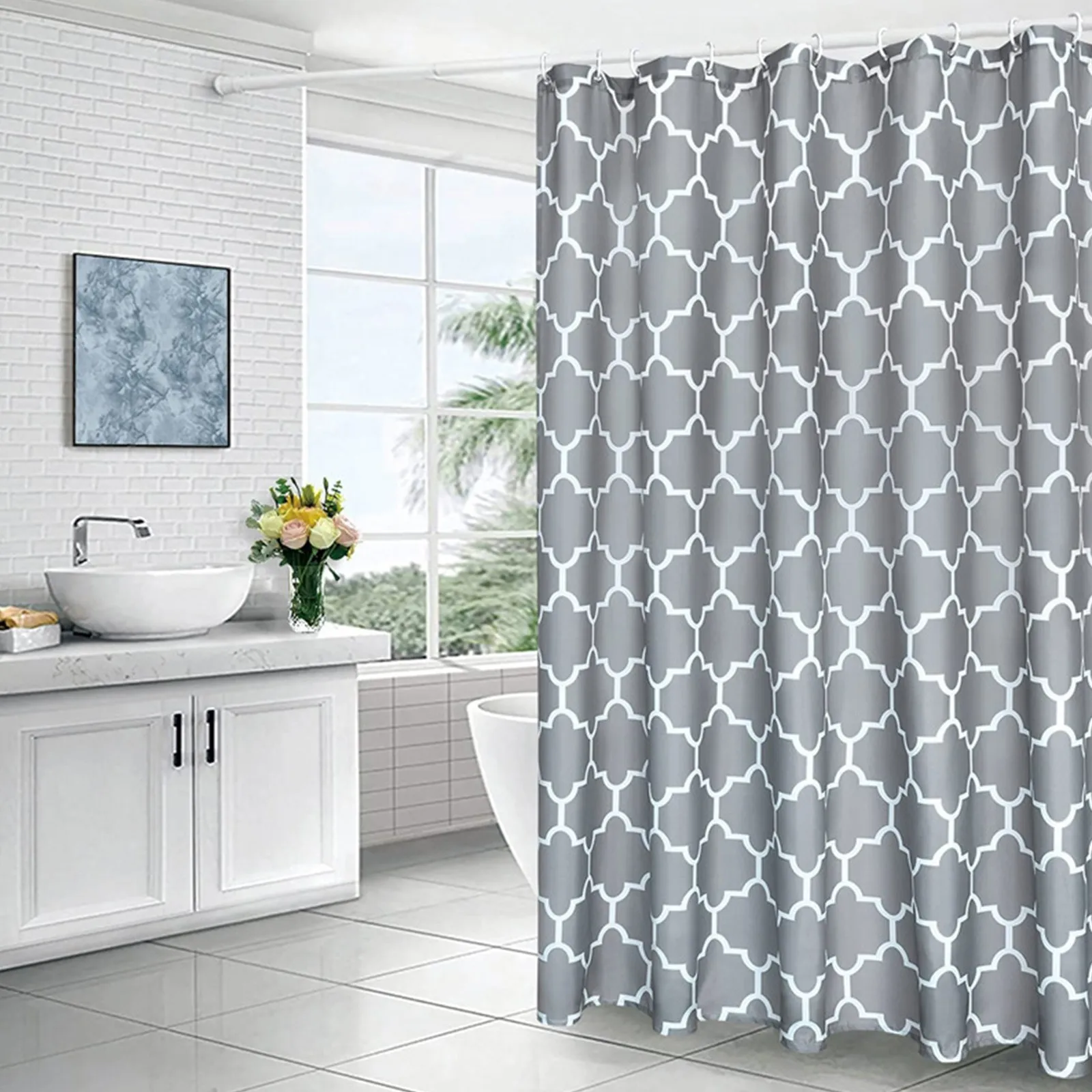 

Современная занавеска для душа для ванной комнаты, водонепроницаемая занавеска для ванной, декоративная Гобеленовая занавеска с геометрич...