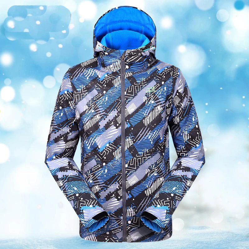 

2019 Winter Fashion Outdoor Soft Shell Hiking Jacket Men Set Windproof Cold Warm Sports Coat Claming Ski Suit Fishing Clothing