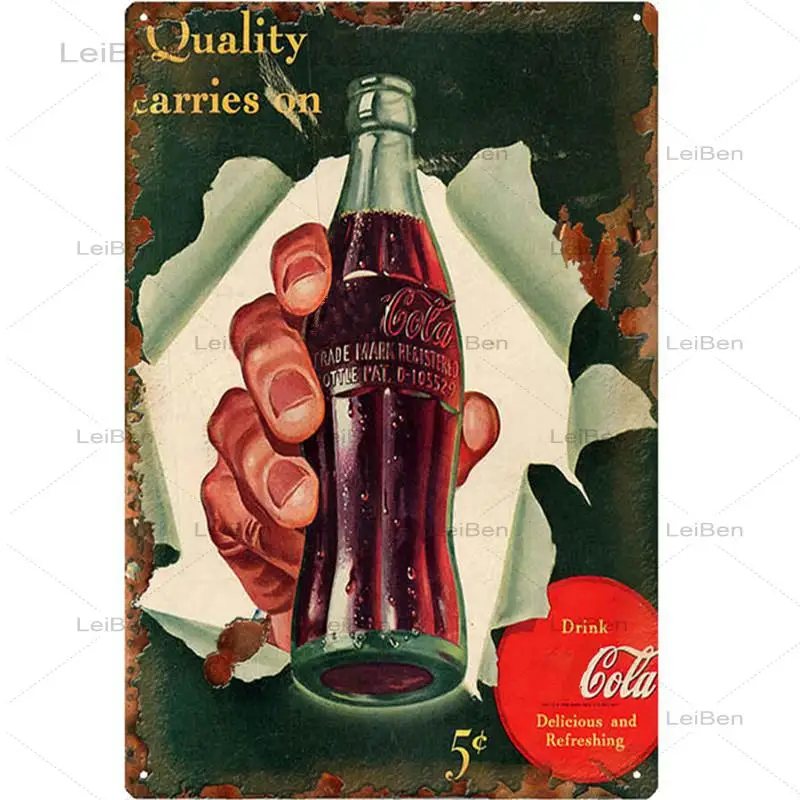 Ледяной Кокс Продажа металлический жестяной знак старомодная металлическая