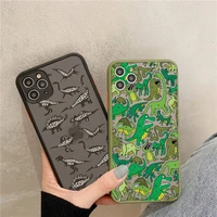 cute dinosaur baby phone cases for iphone x xr xs max 12 11 13 pro max 7 8 plus se 2020 hard matte shockproof back cover fundas
