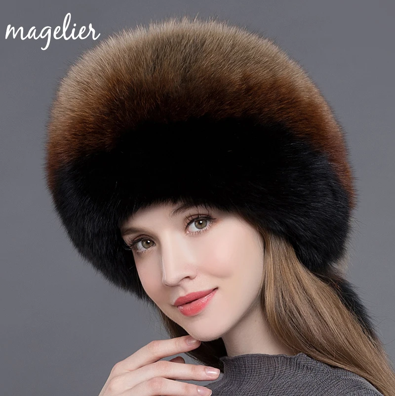 Женские шапки с натуральным мехом зимние теплые меховые для русской зимы