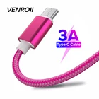 USB-кабель Type C, кабель быстрой зарядки 1 м, 2 м, 3 м для Huawei P20 lite, быстрая зарядка 3,0 для Samsung Galaxy S9, S8 +, Xiaomi Mi 8, TypeC