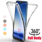 360 полноразмерный силиконовый чехол для Samsung S10 Lite S20 Plus S7 Edge, двойной прозрачный чехол для Galaxy S20 FE S9 S8 Plus S20, ультрабампер
