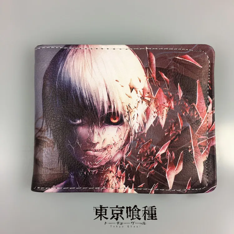 Tokyo ghoul Fashion Anime PU Wallet Soft Money Bag Zipper Wallets Coin Casual Purses Card Unisex Gifts