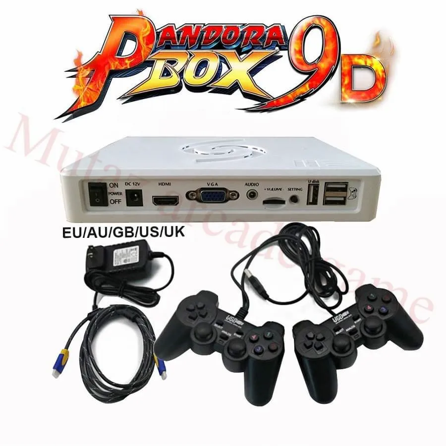 Original Pandora Game 9D 2500 in 1 Motherboard 2 Players Wired Gamepad / Wireless Gamepad Set USB Connect Joypad 3D Games Tekken