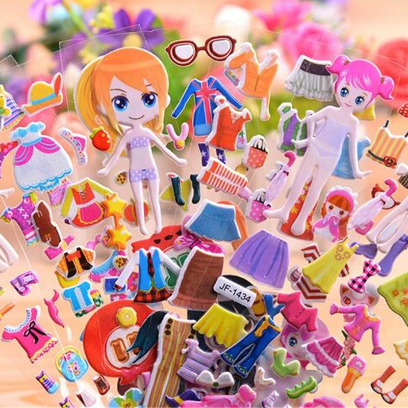 Милые детские наклейки для девочек в стиле принцессы из мультфильма пенопласта