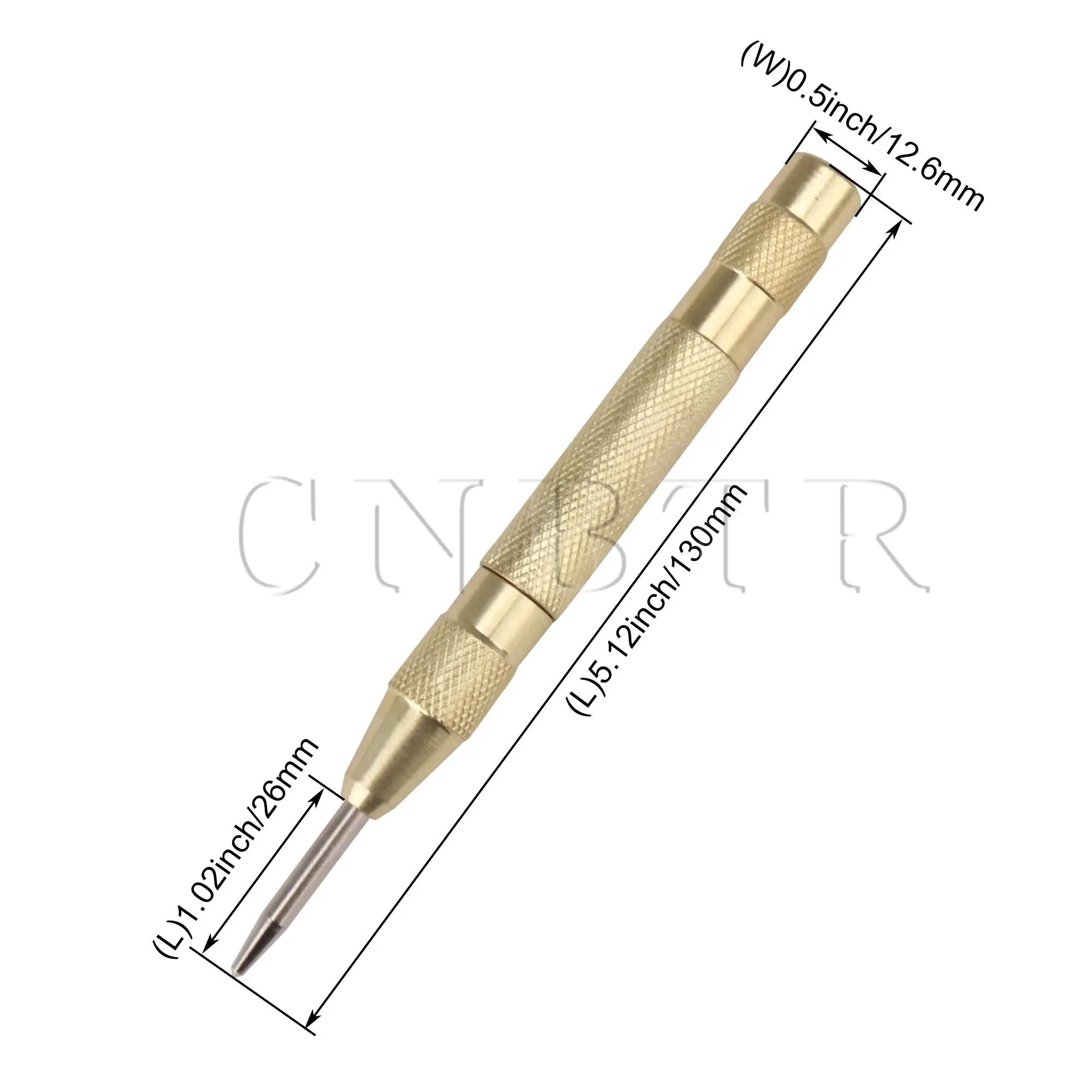 

CNBTR 4PCS Automatic Center Punch Golden Steel Spring Loaded Center Hole Punch