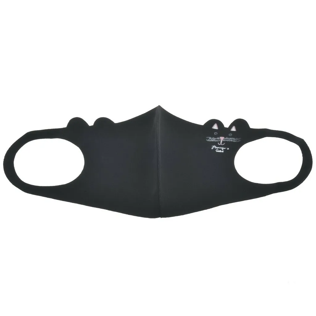 Маска для лица детская с мультяшным принтом многоразовая моющаяся