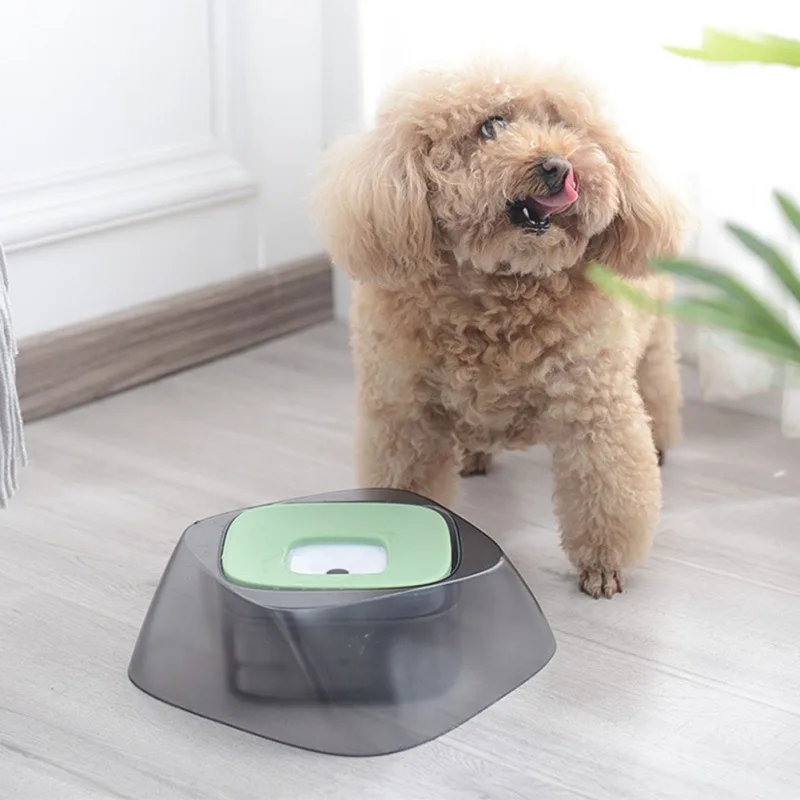 

1400ml Pet Dog Bowls Floating Not Wetting Mouth Cat Bowl No Spill Drinking Water Feeder Plastic Portable Dog Bowl