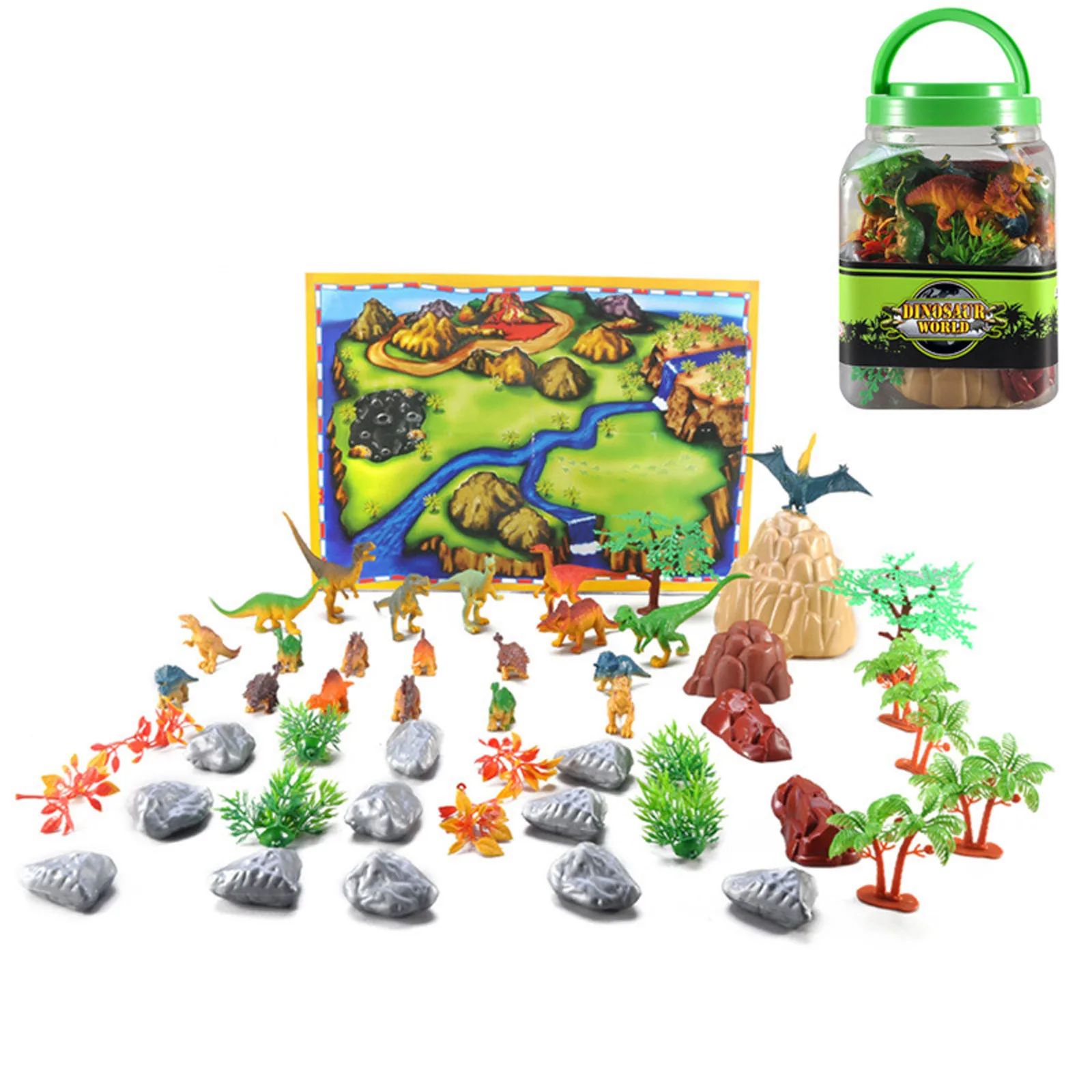 

Novelty Dinosaur Family Outdoor Scene 48PC Children's Dinosaur Model Set Animal Scene Education Learn Children's Party Games Toy
