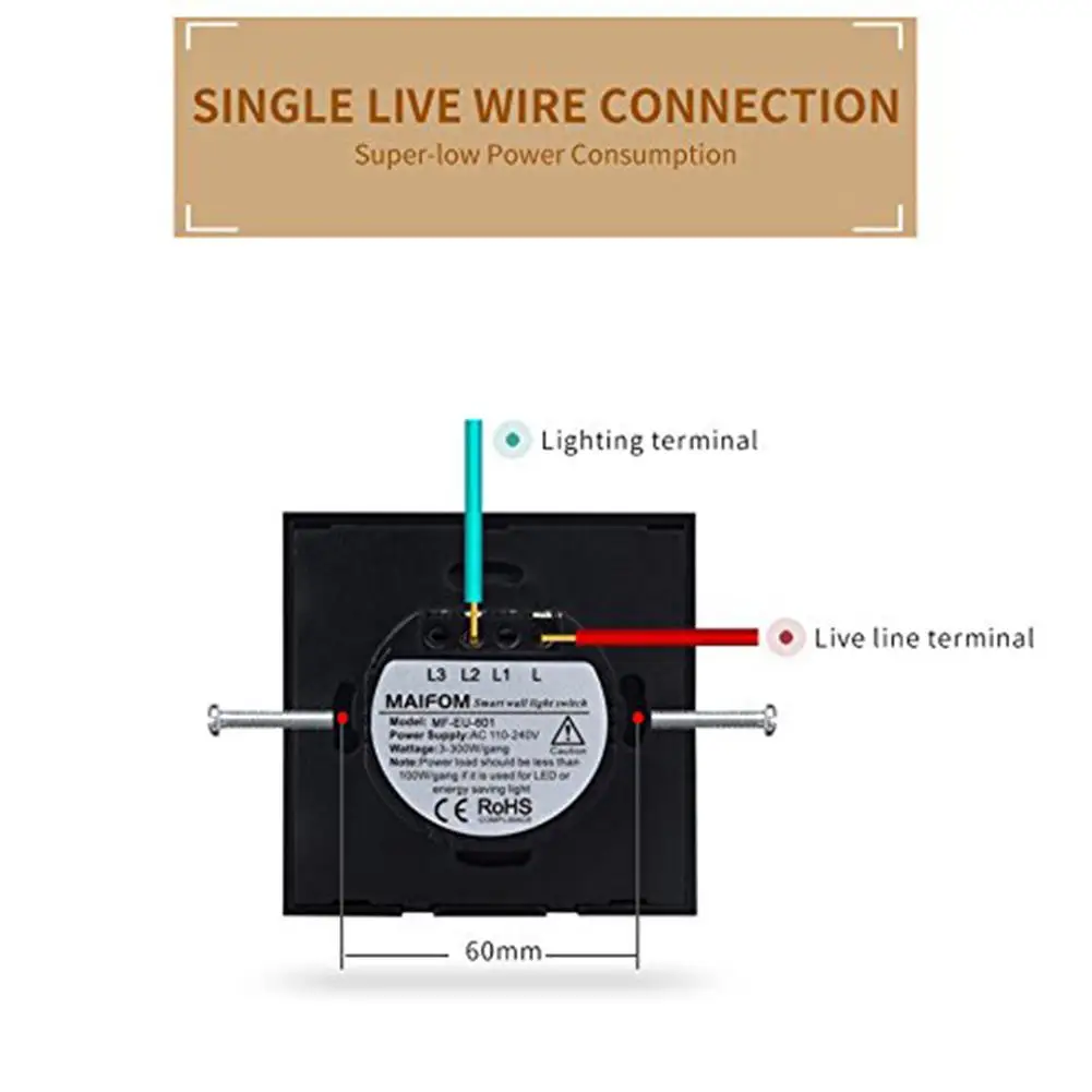 Роскошный Интеллектуальный переключатель беспроводной выключатель света