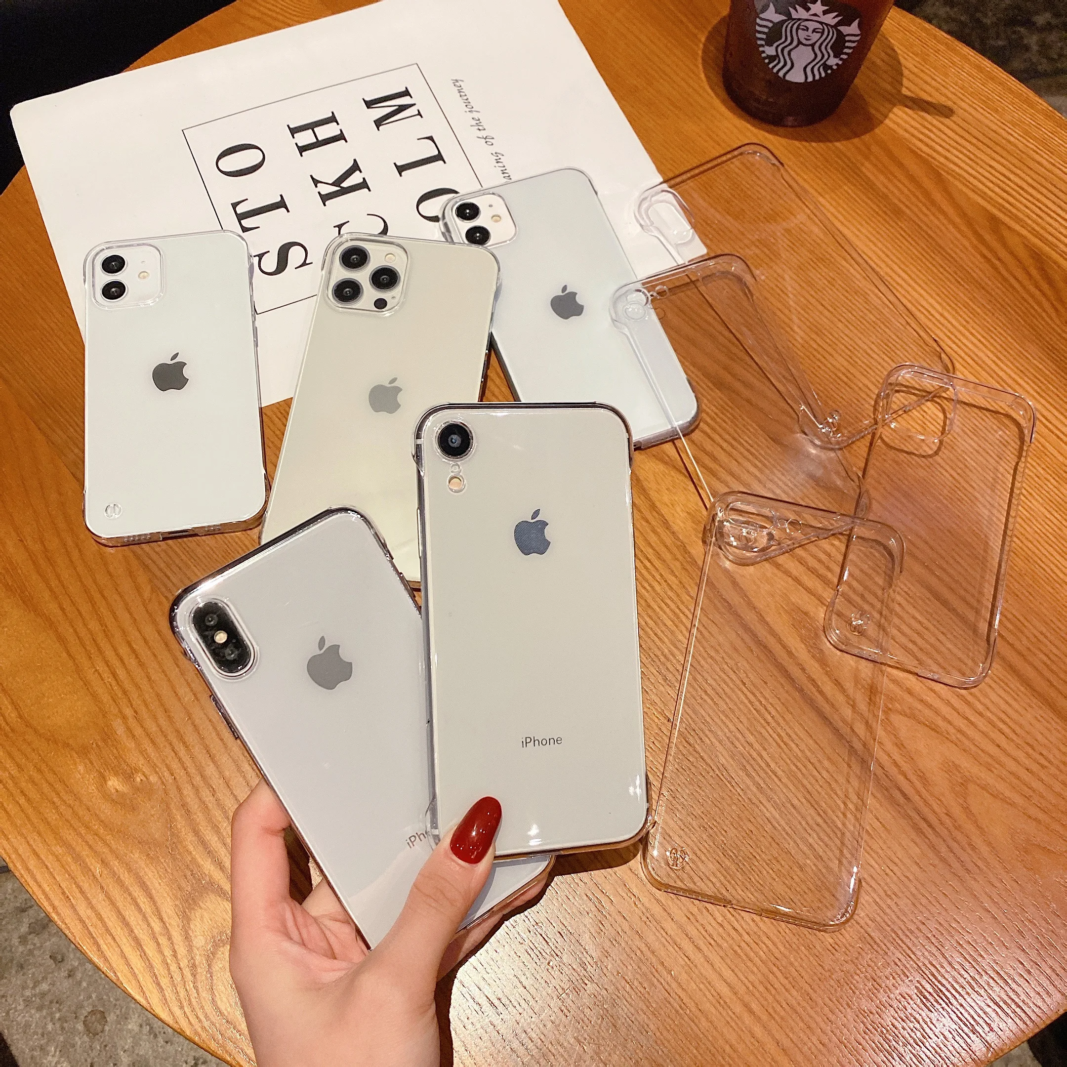 Frameless Clear Hard Plastic Ultra Thin Case For iPhone 13 Pro Max 12 Mini 11 iPhone13 7 8 Plus XS XR X SE Transparent Cover | Мобильные