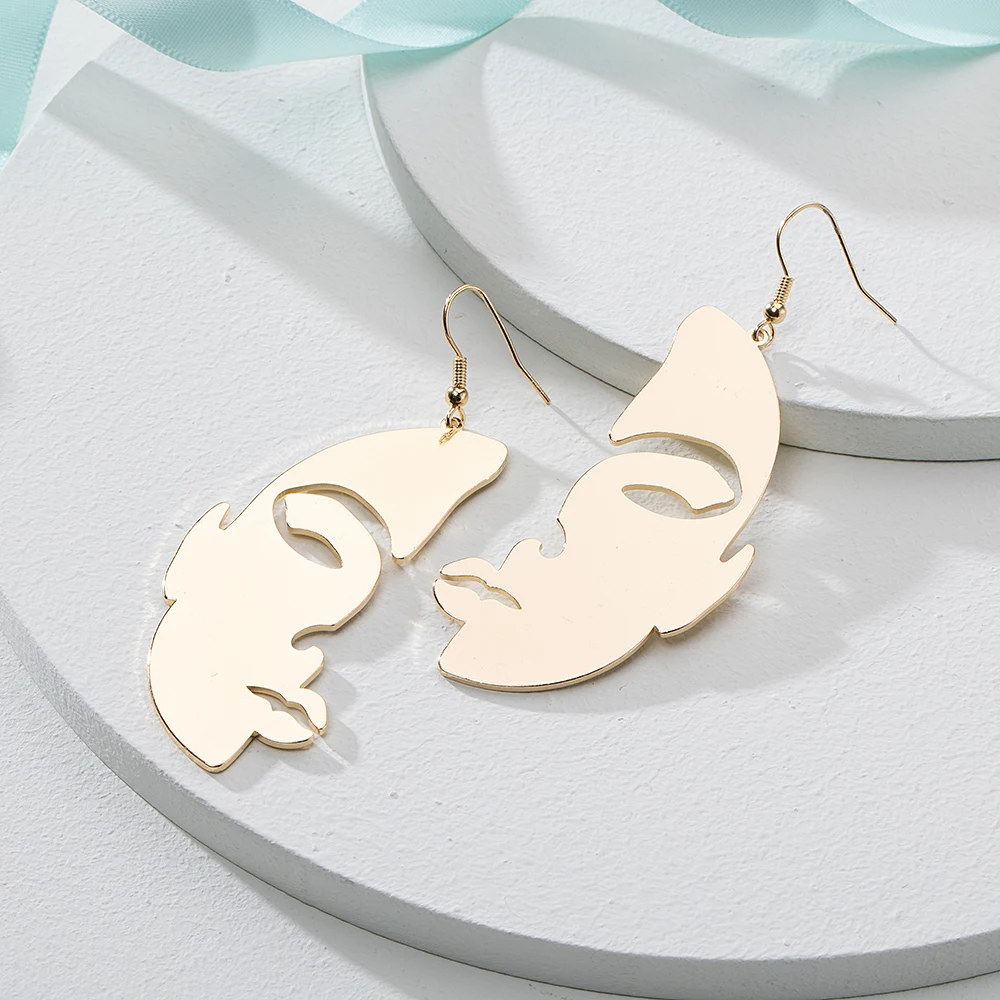 Новый дизайн позолоченные серьги-Крючки с лазерной резкой | Украшения и