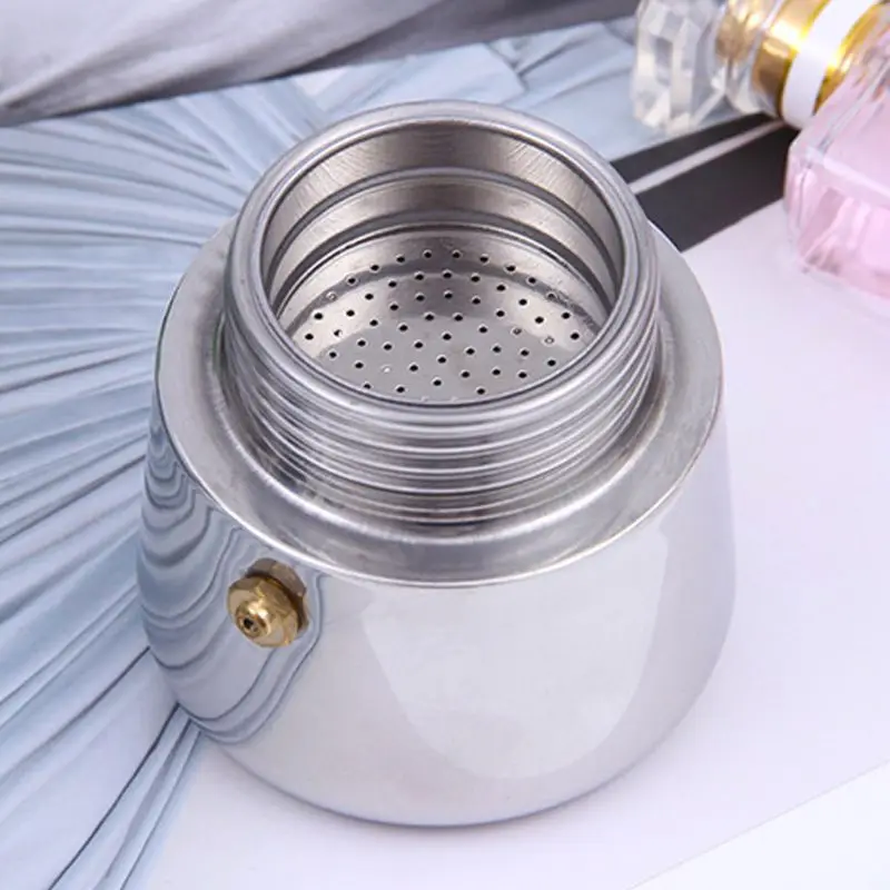 

4/6Cup Coffee Maker Pot Espresso Latte Percolator Electric Stove Home Office Kitchen Supplies