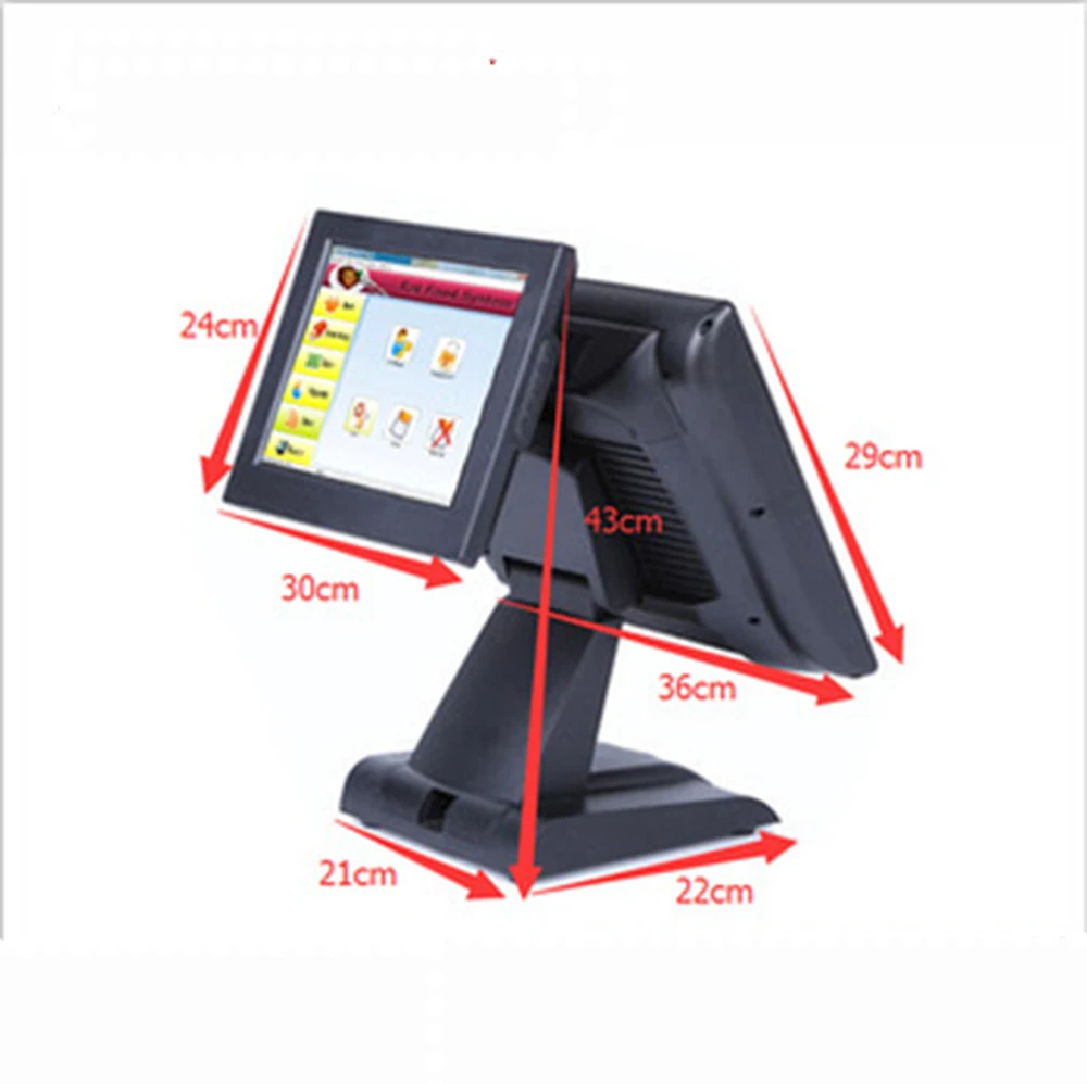 Недорогой POS-терминал с двойным экраном POS-система для супермаркета кассовый