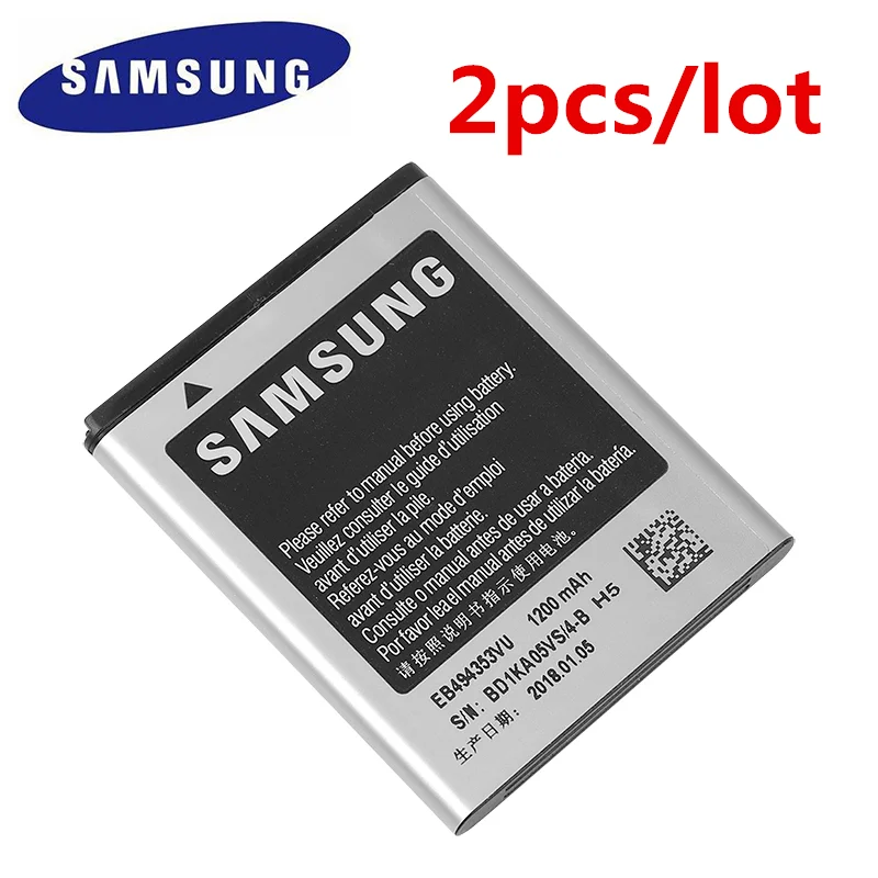 SAMSUNG EB494353VU для Samsung S5330 S5232 C6712 S5750 GT S5570 i559 Оригинальная батарея 1200 мАч запасная