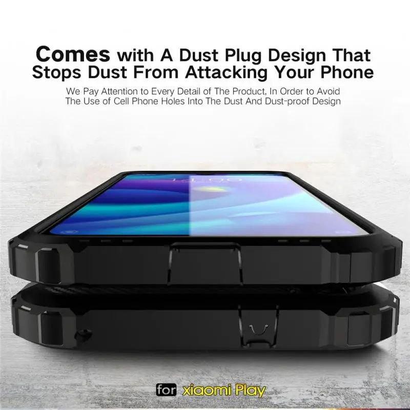 UPaitou прочный двухслойный бронированный чехол для Xiaomi Mi Play в подходящих случаях
