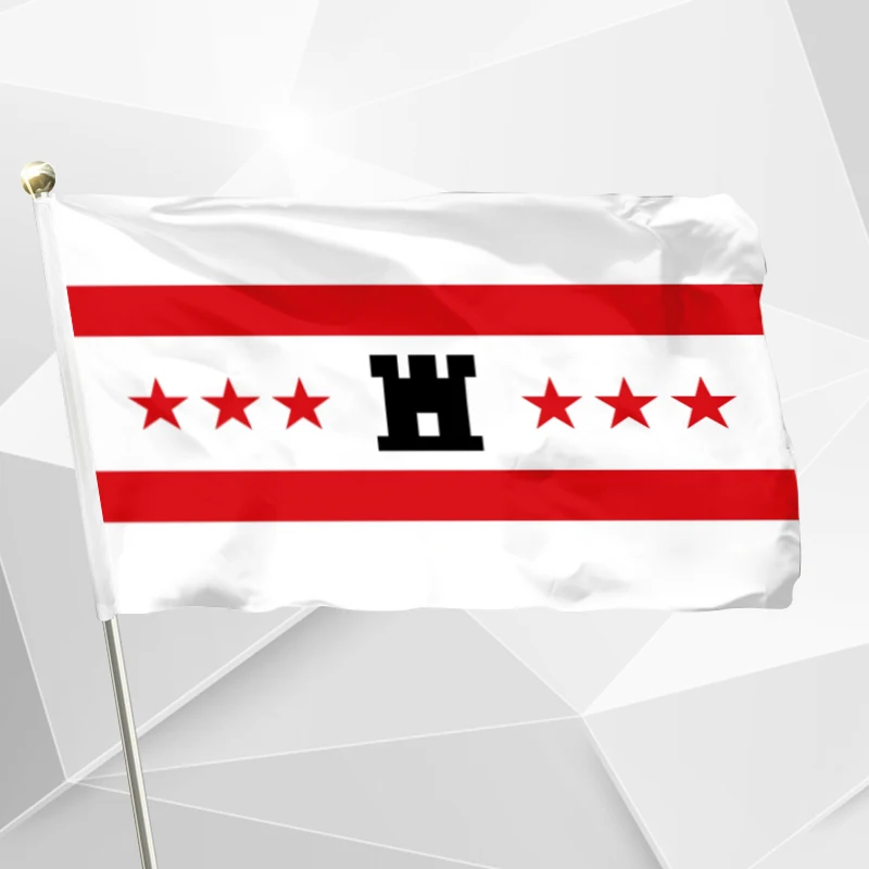 

Netherlands Drenthe Flag 90x150cm 3x5ft 120g 100D Polyester Double Stitched High Quality Free Shipping Netherlands