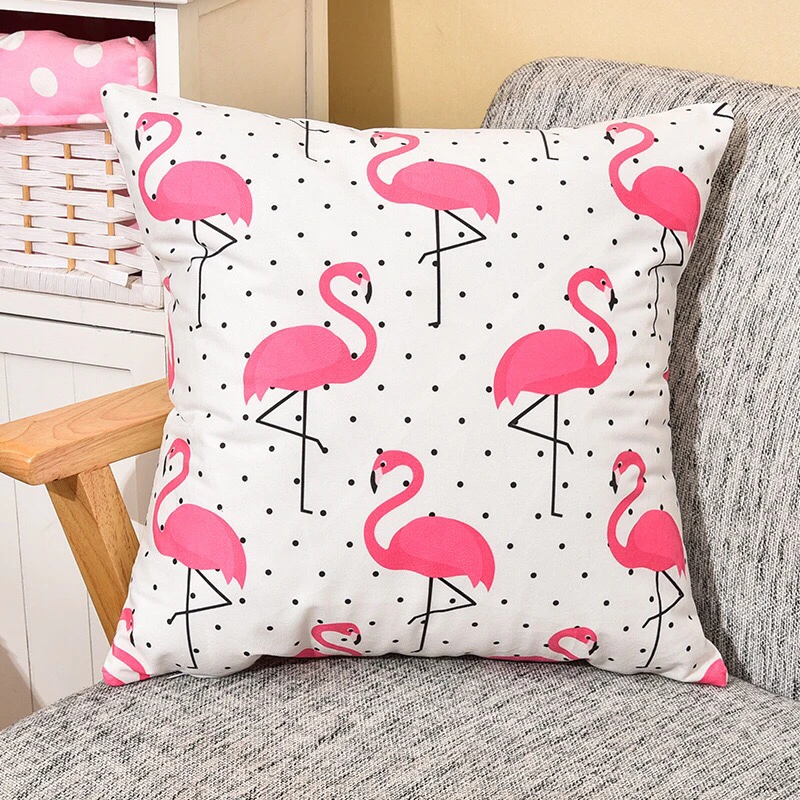Декоративная Подушка-чехол MTL 45*45 с фламинго чехол для подушки нескользящий в