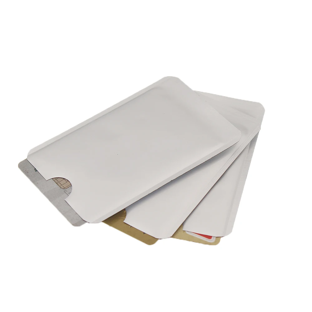 10 шт., серебристые Защитные чехлы для RFID-карт, алюминиевые держатель фольги Чехлы для карт горячая распродажа