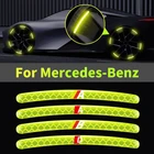 Автомобильный логотип ступицы колеса липкие предупреждающие светоотражающие полосы для Mercedes benz C350 S550 R350 C260 C300 E260 E300 CLS350 S320 GLE350