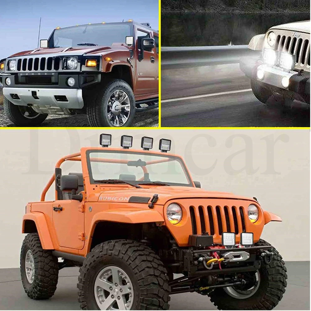 

1pcs 126w DRL LED Work Light 10 30V 4WD 12v White Yellow Work Light for Off Road Truck Bus Boat Fog Light Car Light Assembly