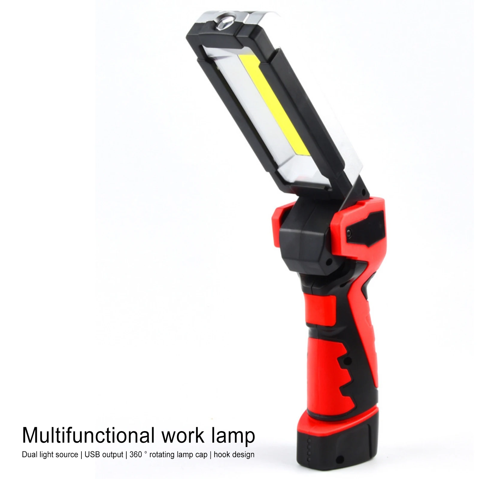 

Multifunctional Outdoor Handheld Mobile Work Light 360 Flashlight Degree Rotating Emergency Light with Magnet USB Rechargeable