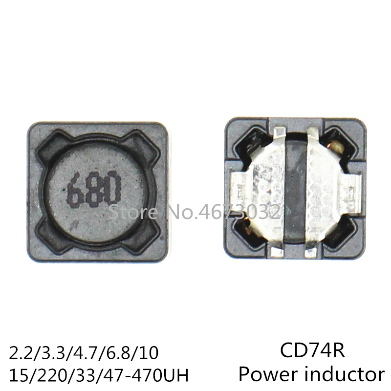 Индуктивность питания CD74R 10 шт. SMD 7*7*4 мм 2 мкГн 3 4 7 6 8 10мкгн 15мкгн 22мкгн 33мкгн 47мкгн