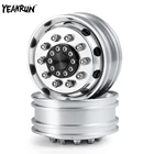 YEAHRUN 124 шт. металлический сплав Beadlock передний обод колеса Hub для 114 Tamiya прицеп трактор грузовик радиоуправляемые автомобильные запчасти
