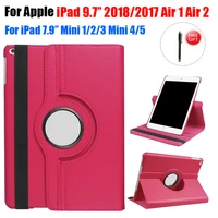 magnetic case for ipad 2017 2018 9 7 5th 6th air 1 air 2 case 360 rotation coque for ipad 9 7 2018 a1893 auto sleep stand cover