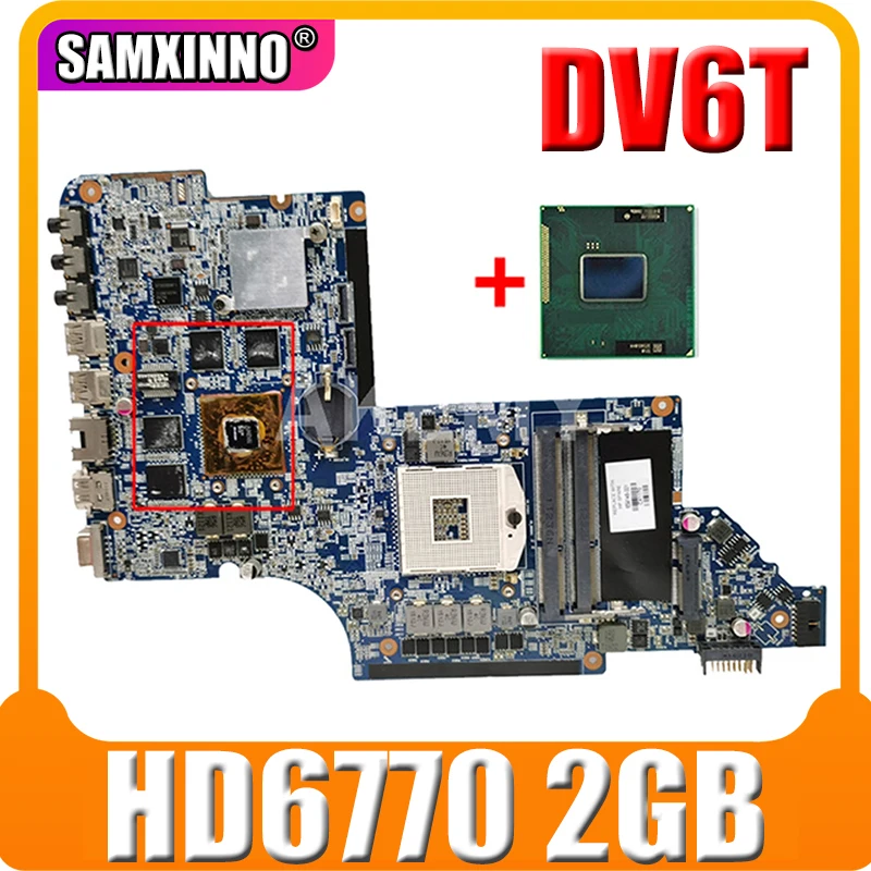 Материнская плата для ноутбука HP Pavilion DV6T DV6-6000 665342-001 665342-601 материнская HD6770 2 Гб