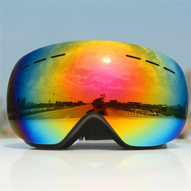 Лыжные очки унисекс для сноуборда двойные противотуманные линзы большая маска