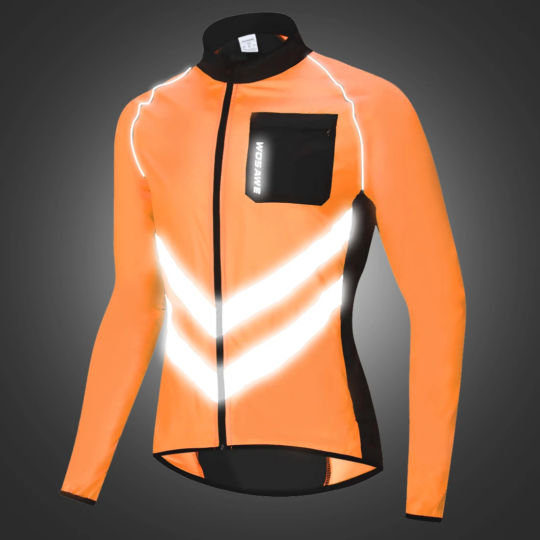 BL218-Orange WOSAWE высокая видимость мотоциклетная ветровка куртка Giubbotto Moto WindCoat для мужчин женщин Водонепроницаемый Безопасность мотокросс горный велосипед - Цвет: BL218-Orange