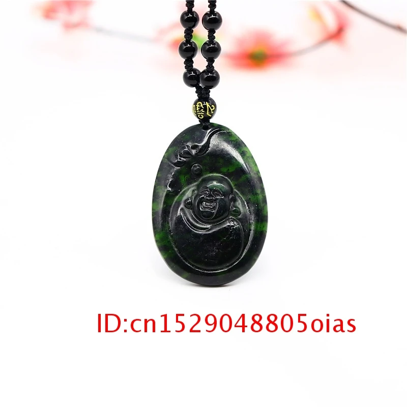 Обсидиан зеленый ювелирные изделия китайский кулон Maitreya подарки нефритовый