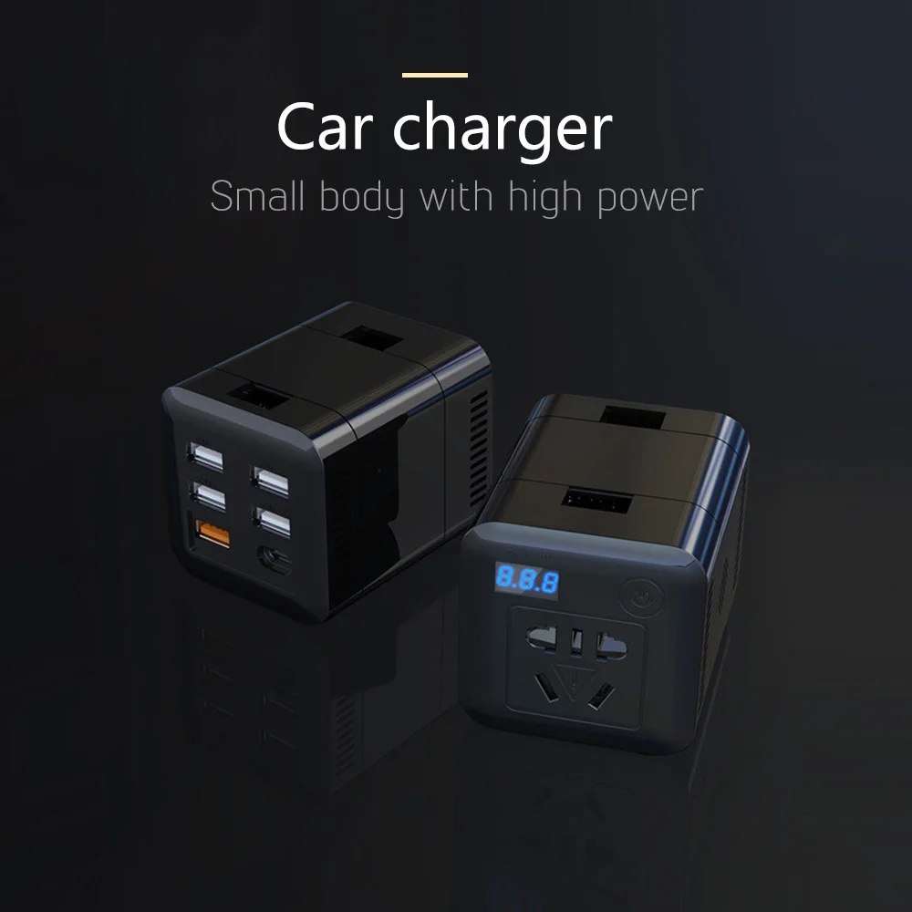 SUNYIMA150W Чистая синусоида автомобильный инвертор DC12V/24 В к AC220V QC3.0 быстрое зарядное