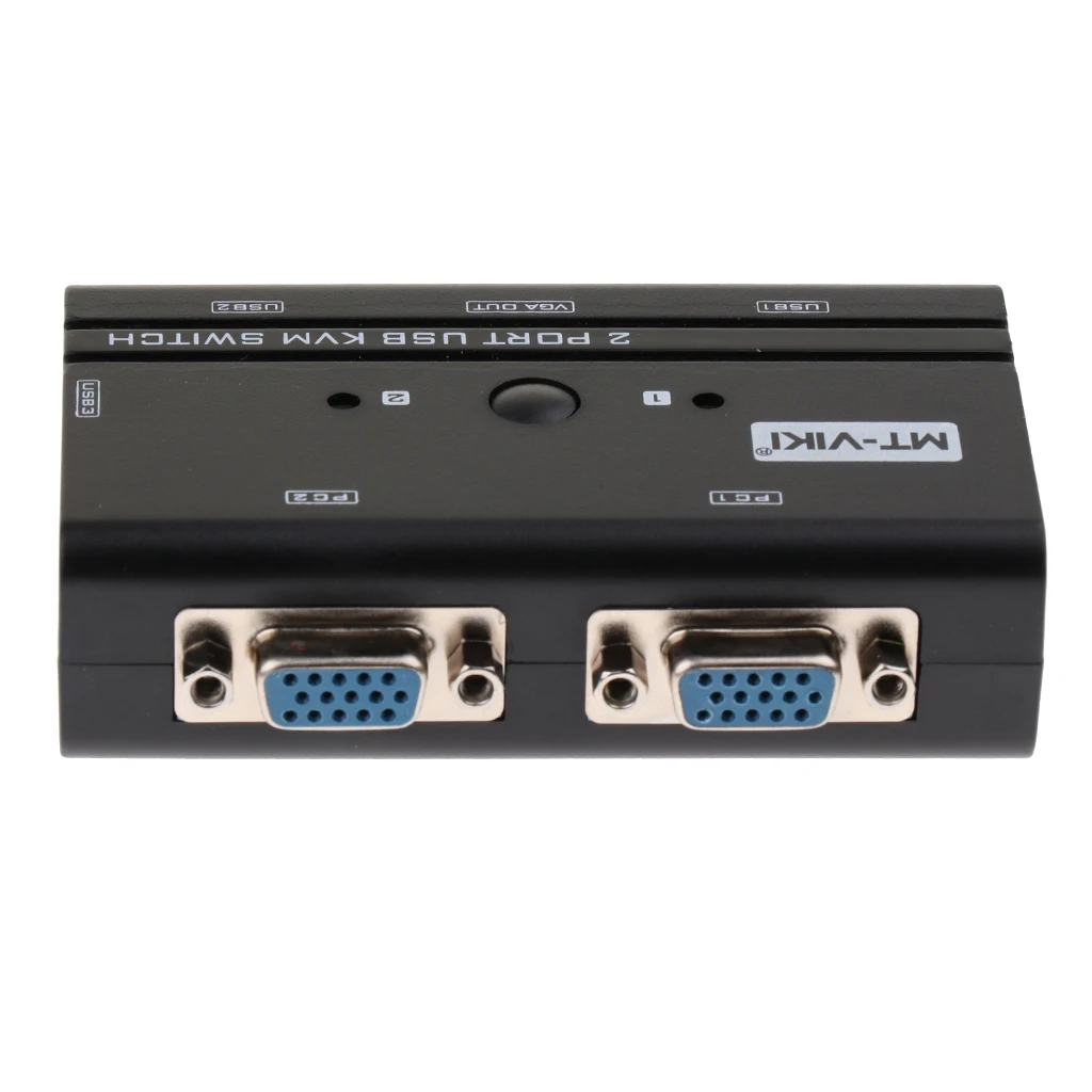 

Kvm Usb-переключатель, разветвитель, 2 порта, совместное использование, переключатель для проектора, черный