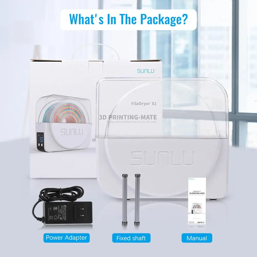 3d filament dryer s1 filadryer printing material pla petg abs drying box storage arid machine fdm 3d printer accessories parts free global shipping