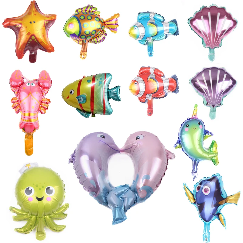 1 шт морское Животные Фольга воздушные шары День рождения украшения под водой
